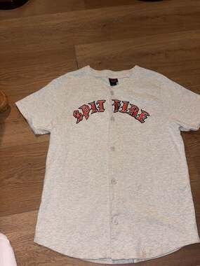 Spitfire Old English Grey Baseball Jersey